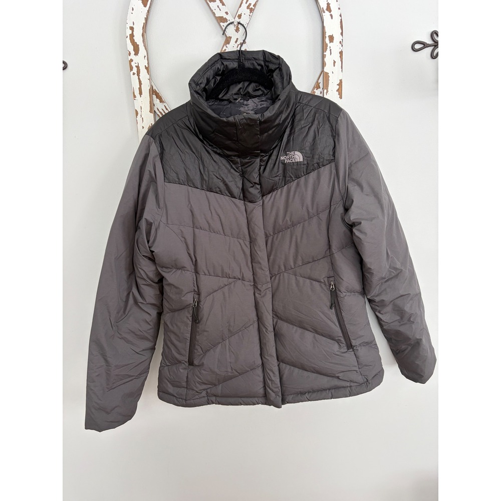 The North Face Kailash 550 down-filled puffer jacket womans large black and gray